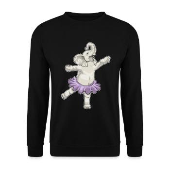 Elephant Ballerina Ballet Dance - Unisex Sweatshirt - black - Front - Alina (178cm) & Michal (187cm)