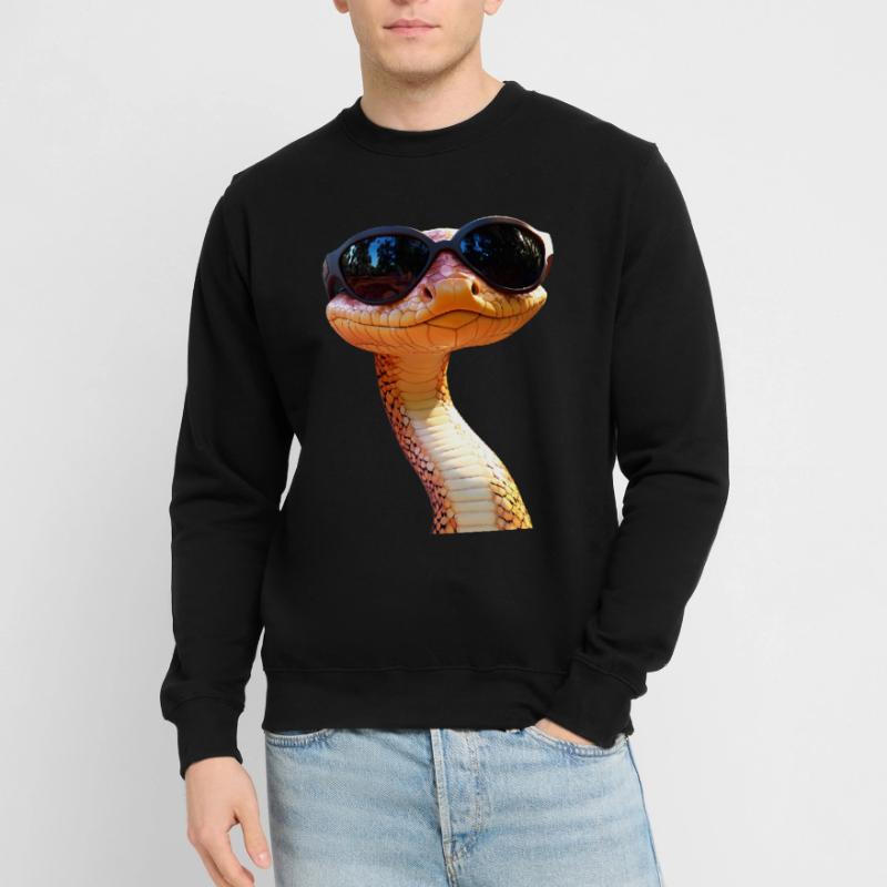 Serpent Python Cobra Mamba Serpent à sonnettes Serpent Sweat-shirt Unisexe