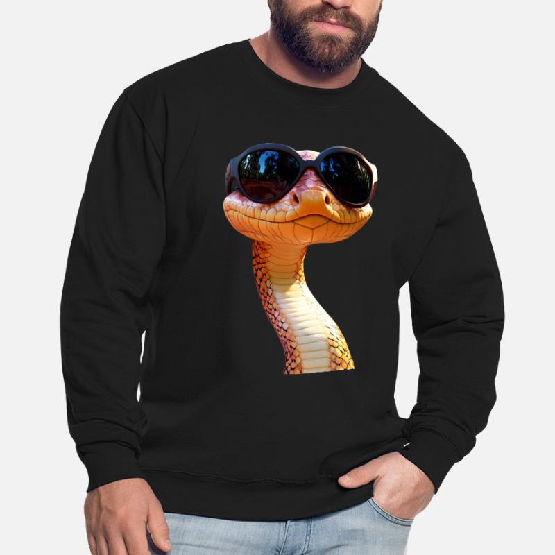 Serpent Python Cobra Mamba Serpent à sonnettes Serpent Sweat-shirt Unisexe