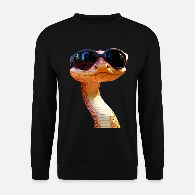 Schlange Python Kobra Mamba Klapperschlange Snake - Unisex Pullover - Schwarz