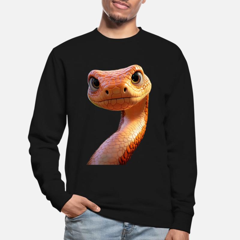 Serpent Python Cobra Mamba Serpent à sonnettes Serpent Sweat-shirt Unisexe
