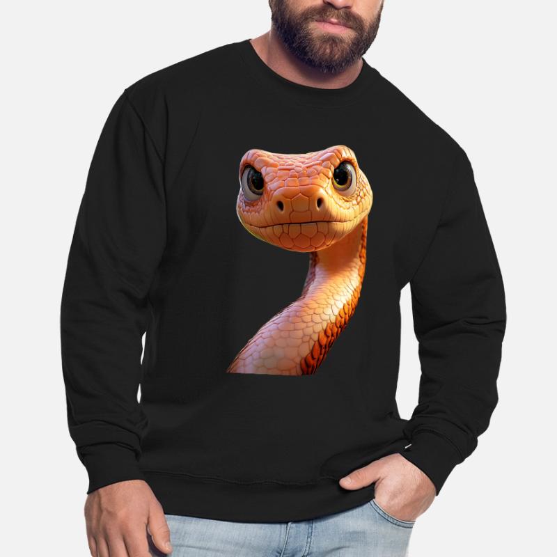 Serpent Python Cobra Mamba Serpent à sonnettes Serpent Sweat-shirt Unisexe