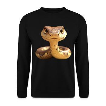 Snake Python Cobra Mamba Rattlesnake Snake - Unisex Sweatshirt - black - Front - Alina (178cm) & Michal (187cm)