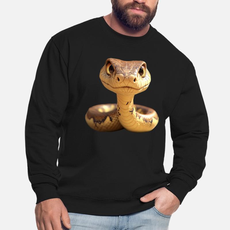 Serpent Python Cobra Mamba Serpent à sonnettes Serpent Sweat-shirt Unisexe