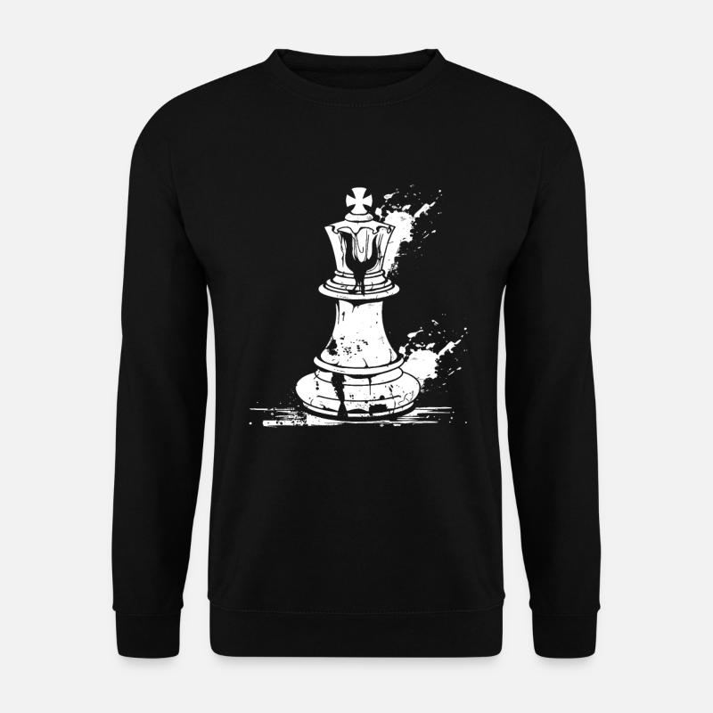 Schachfigur Skizze - Unisex Pullover - Schwarz