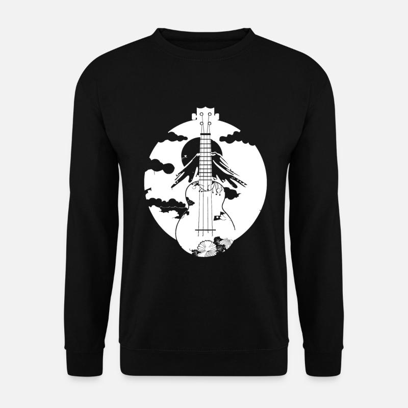 Ukulele Grafik - Unisex Pullover - Schwarz