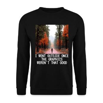 Funny Pixel Art Pixel Graphic Sarcasm Gift - Unisex Sweatshirt - black - Front - Alina (178cm) & Michal (187cm)