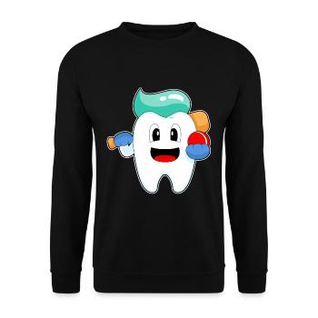 Tooth Cricket Cricket Bat - Sweat-shirt Unisexe - noir - Devant - Alina (178cm) & Michal (187cm)