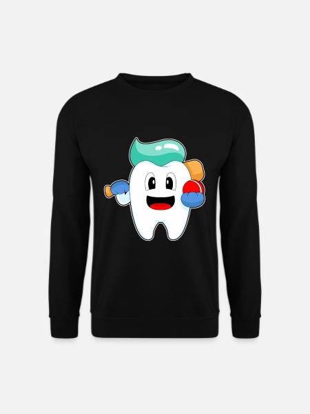 Tooth Cricket Cricket Bat - Unisex Sweatshirt - black