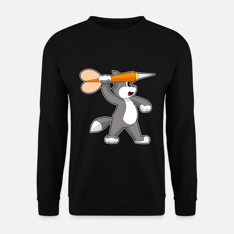 Katze Dart Dartpfeil - Unisex Pullover - Schwarz