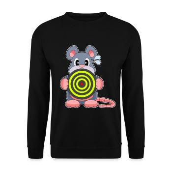 Cible de fléchettes de souris - Sweat-shirt Unisexe - noir - Devant - Alina (178cm) & Michal (187cm)