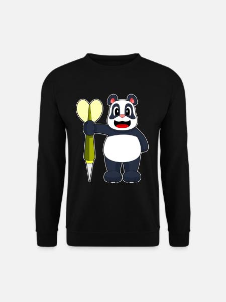 Panda Dart Dartpfeil - Unisex Sweatshirt - black