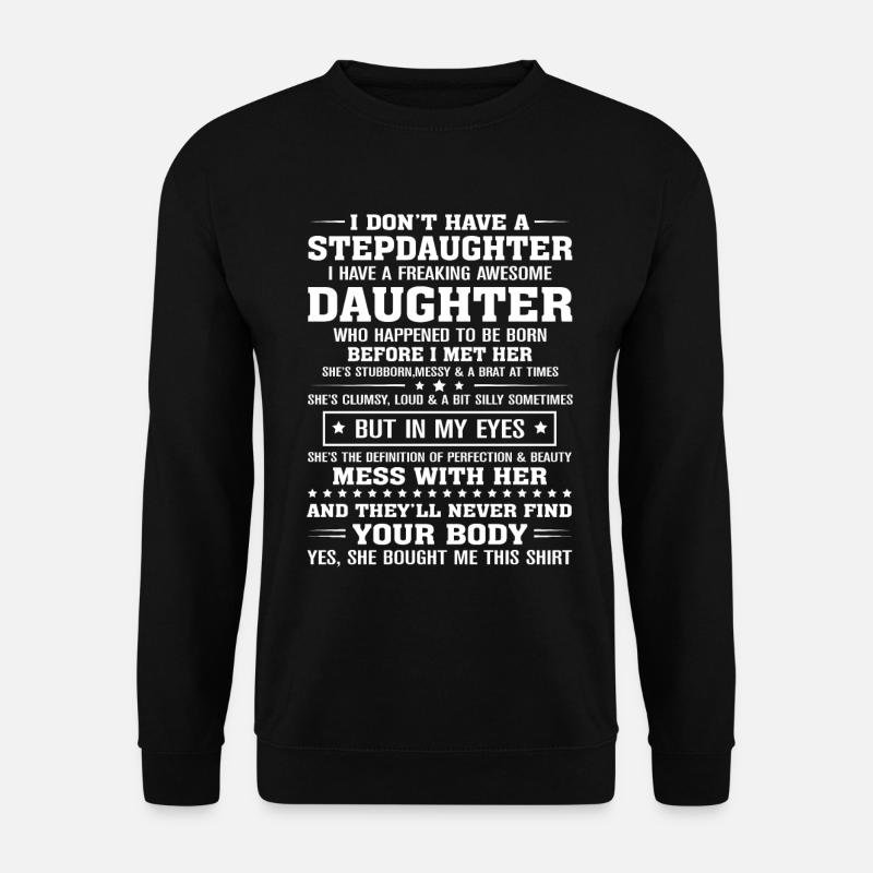 Stolze Stieftochter & Stolzer Stiefvater Bonus-Tee - Unisex Pullover - Schwarz