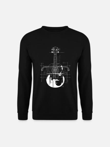 Dessin de ukulélé - Sweat-shirt Unisexe - noir