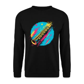 Flute - Unisex Sweatshirt - black - Front - Alina (178cm) & Michal (187cm)