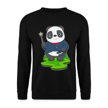 Baguette de sorcier panda - Sweat-shirt Unisexe - noir - Devant - Alina (178cm) & Michal (187cm)