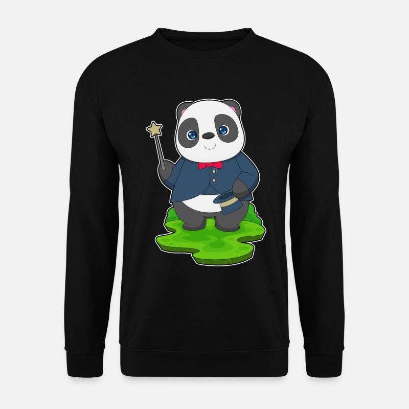 Panda Wizard Wand - Unisex Sweatshirt - black