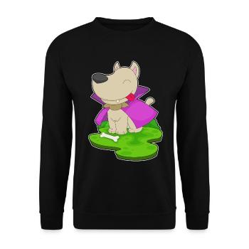 Dog Halloween Vampire - Unisex Sweatshirt - black - Front - Alina (178cm) & Michal (187cm)
