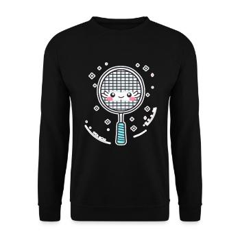 Raquette de badminton Look BD - Sweat-shirt Unisexe - noir - Devant - Alina (178cm) & Michal (187cm)