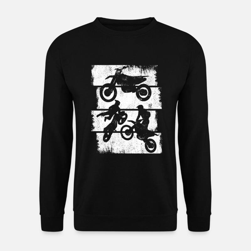 Motocross Skizze - Unisex Pullover - Schwarz