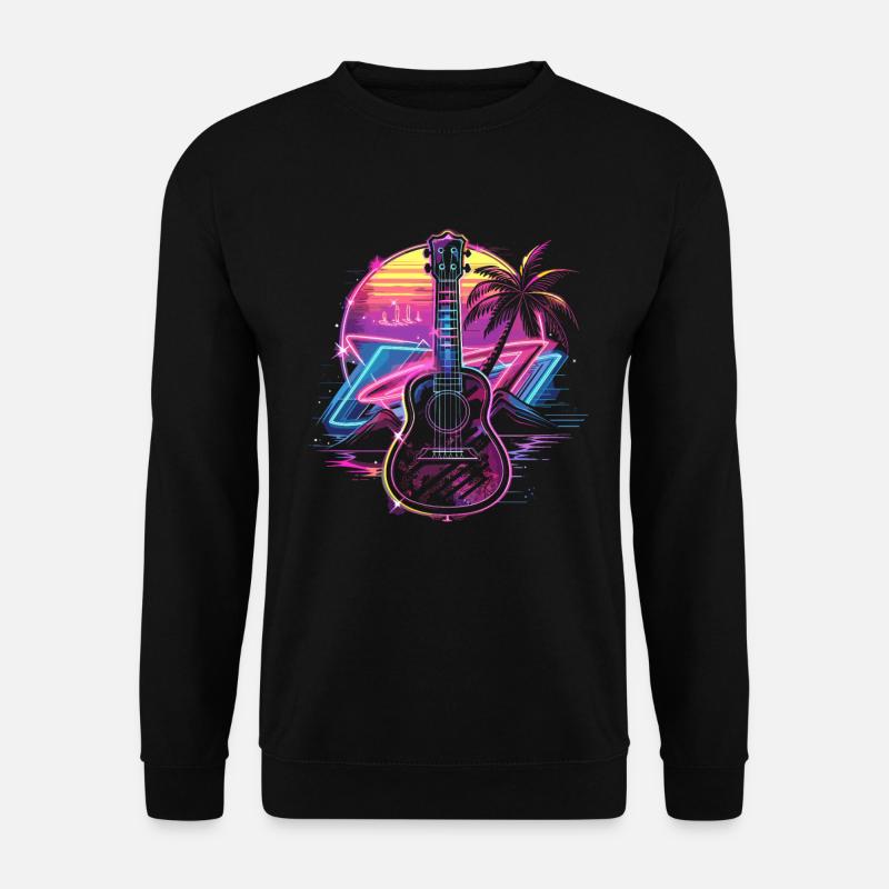 Ukulele Retrowave - Unisex Sweatshirt - black