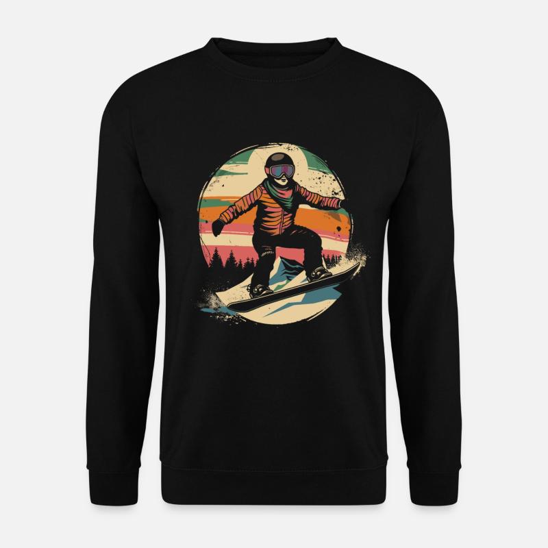 Snowboarder Illustration - Unisex Pullover - Schwarz
