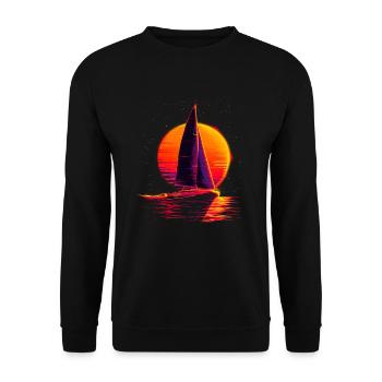 Oldschool Sailing - Unisex Sweatshirt - black - Front - Alina (178cm) & Michal (187cm)