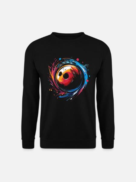 Vintage Bowling Retrowave - Unisex Pullover - Schwarz