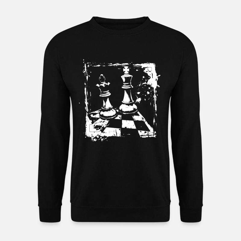 Chess queen and king - Unisex Sweatshirt - black