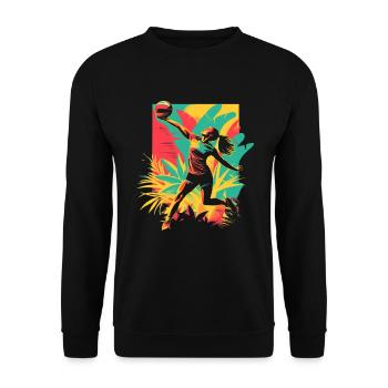Volleyball player - Unisex Sweatshirt - black - Front - Alina (178cm) & Michal (187cm)