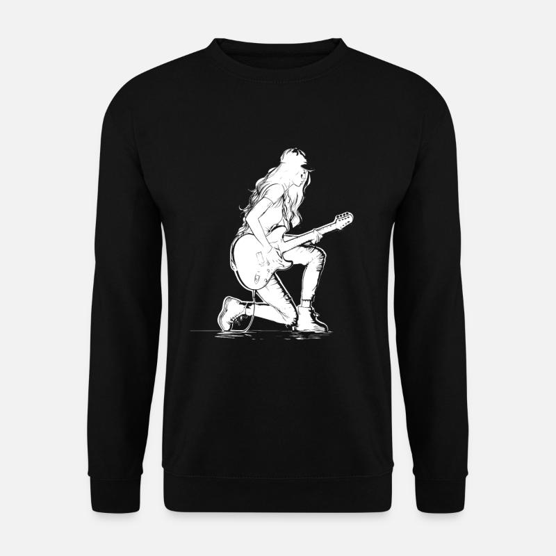 Gitarrenmädchen - Unisex Pullover - Schwarz
