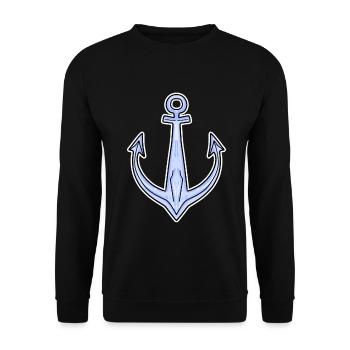Symbole d’ancre bateau de la mer du Nord - Sweat-shirt Unisexe - noir - Devant - Alina (178cm) & Michal (187cm)