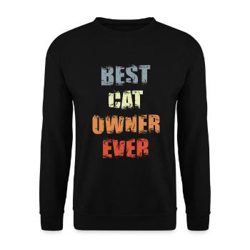 Best Cat Owner Ever - Unisex Sweatshirt - black - Front - Alina (178cm) & Michal (187cm)