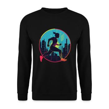 Coureur - Sweat-shirt Unisexe - noir - Devant - Alina (178cm) & Michal (187cm)