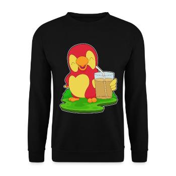 Jus de perroquet - Sweat-shirt Unisexe - noir - Devant - Alina (178cm) & Michal (187cm)