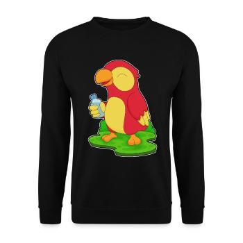 Bouteille d’eau Parrot - Sweat-shirt Unisexe - noir - Devant - Alina (178cm) & Michal (187cm)
