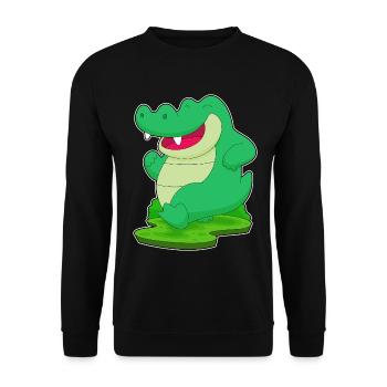 Crocodile Jogger Jogging Sport - Unisex Sweatshirt - black - Front - Alina (178cm) & Michal (187cm)