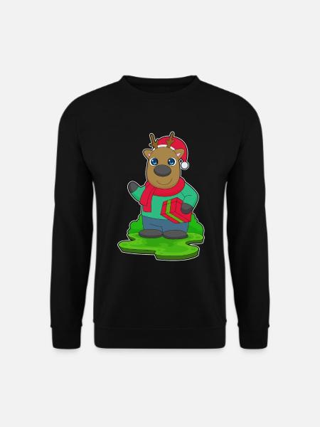 Reindeer Christmas Package - Unisex Sweatshirt - black