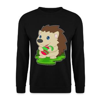 Porcupine Christmas Bauble - Unisex Sweatshirt - black - Front - Alina (178cm) & Michal (187cm)