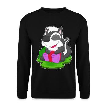 Forfait Noël Skunk - Sweat-shirt Unisexe - noir - Devant - Alina (178cm) & Michal (187cm)