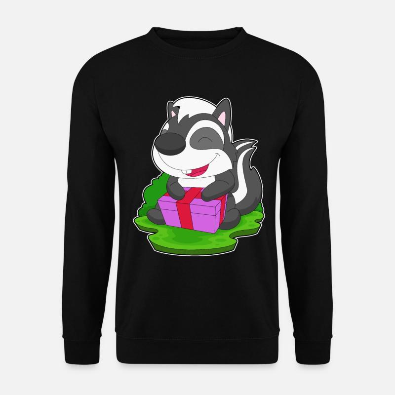 Skunk Christmas Package - Unisex Sweatshirt - black