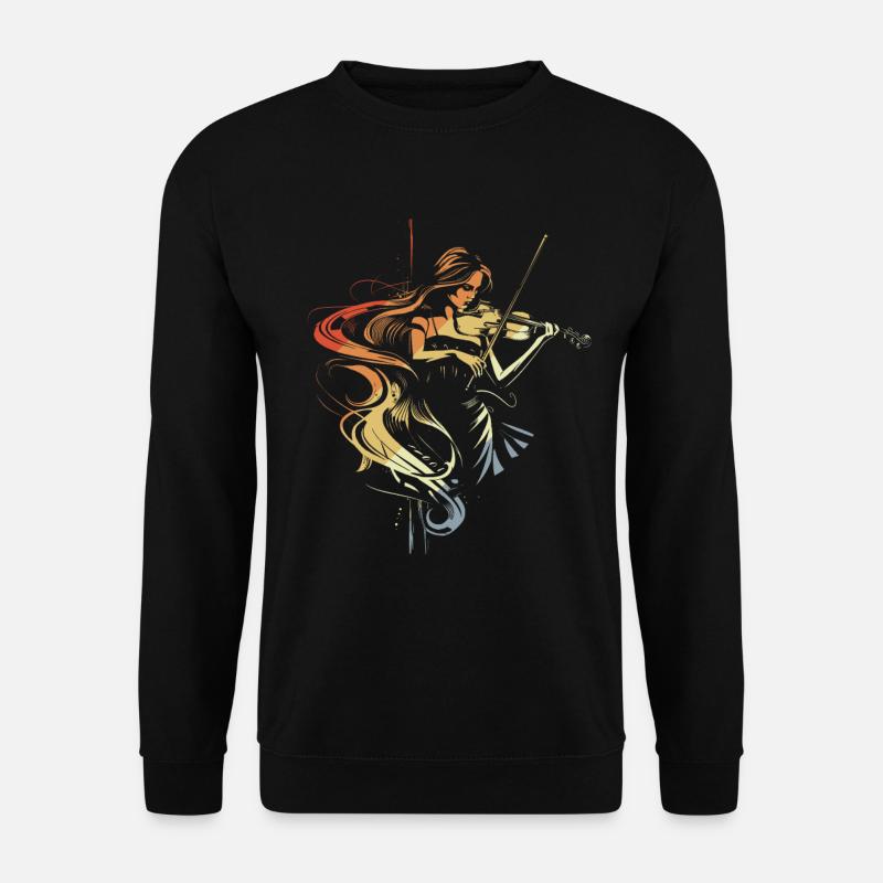 Violine Mädchen - Unisex Pullover - Schwarz