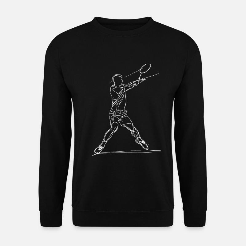 Badminton Boy Line Art - Unisex Sweatshirt - black
