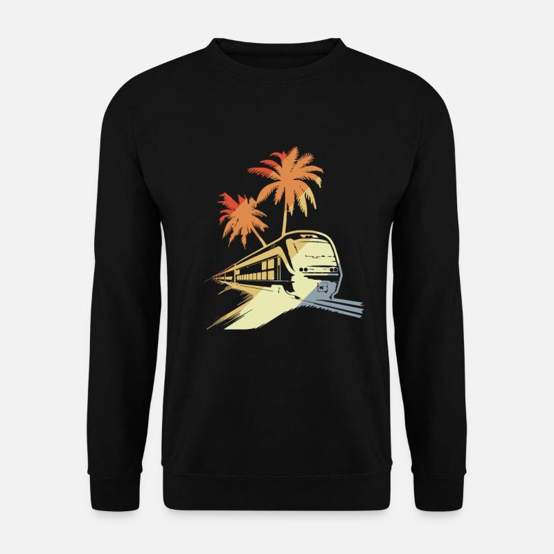 Eisenbahn Porträt - Unisex Pullover - Schwarz