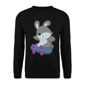 Bunny Skater Skateboard - Sweat-shirt Unisexe - noir - Devant - Alina (178cm) & Michal (187cm)