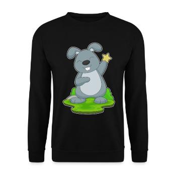 Rabbit Star - Unisex Sweatshirt - black - Front - Alina (178cm) & Michal (187cm)