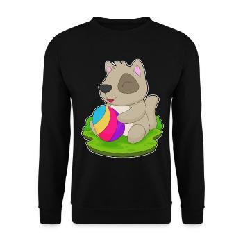 Hund Ostern Osterei - Unisex Pullover - Schwarz - Vorne - Alina (178cm) & Michal (187cm)