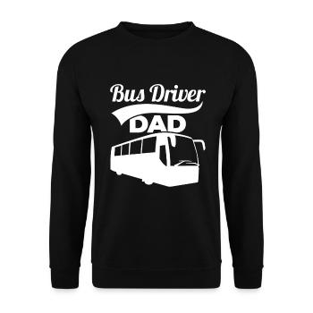Bus Driver Dad - Unisex Sweatshirt - black - Front - Alina (178cm) & Michal (187cm)