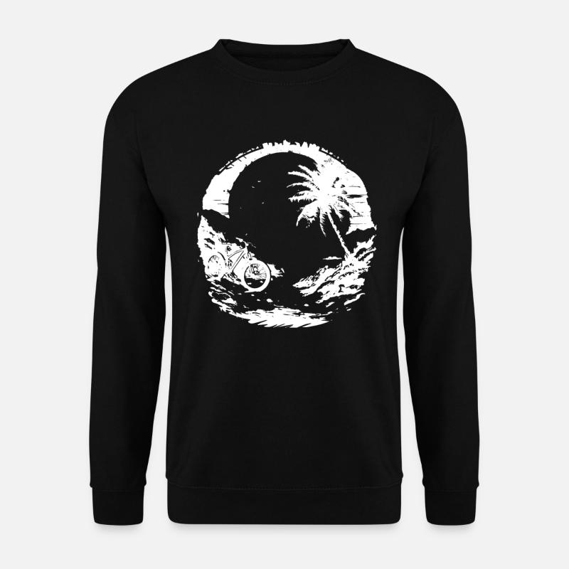 Mountainbiking Zeichnung - Unisex Pullover - Schwarz