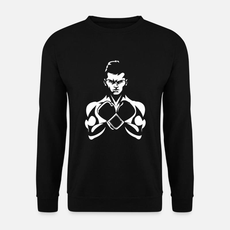 Boxer Sketch - Unisex Sweatshirt - black